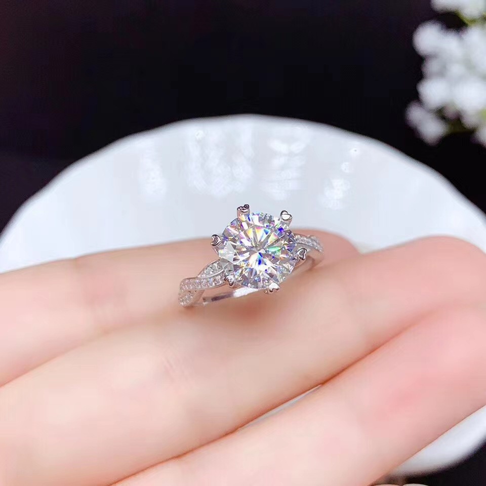 Cincin Berlian Salib Sederhana Wanita 925 Perak