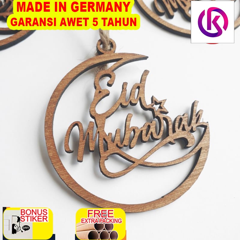 

Murah Tag Kayu / Hiasan Dekorasi Hampers - EID MUBARAK B - Parcel Lebaran