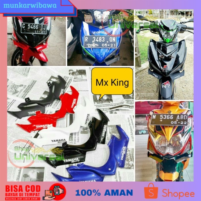 (BISA COD) Winglet Mx King 150 Aksesoris variasi Motor - Hitam - Putih