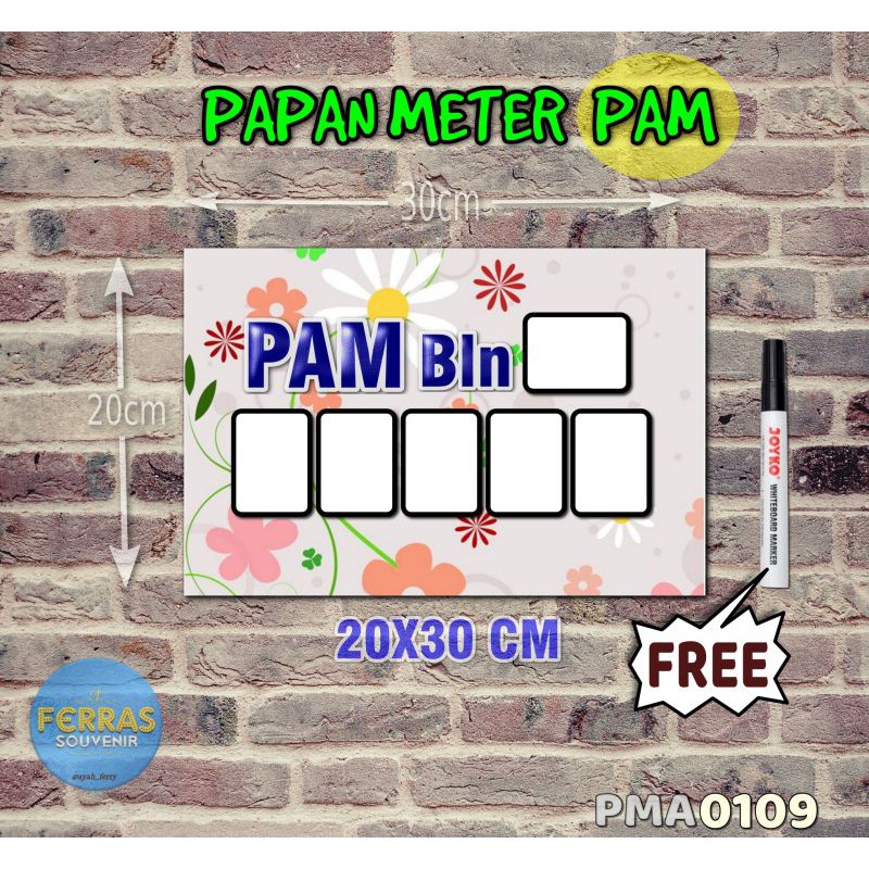 

Ferras Papan Meter Listrik PLN PAM motif Unik - Floral 09