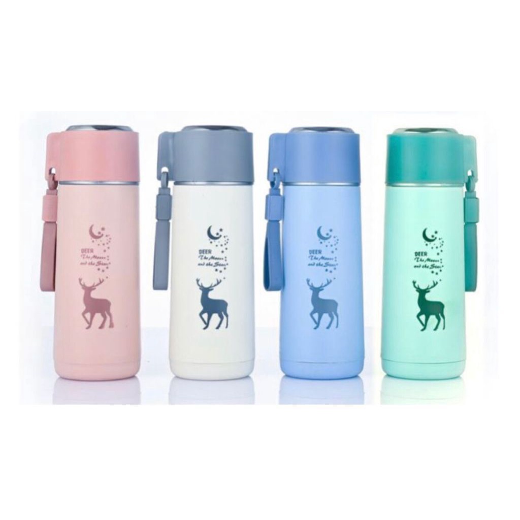 [M_S] Botol Minum Kaca Tumblr unik motif Rusa/ Botol Minum Kaca DEER/RUSA unik Motif Deer/Rusa Model