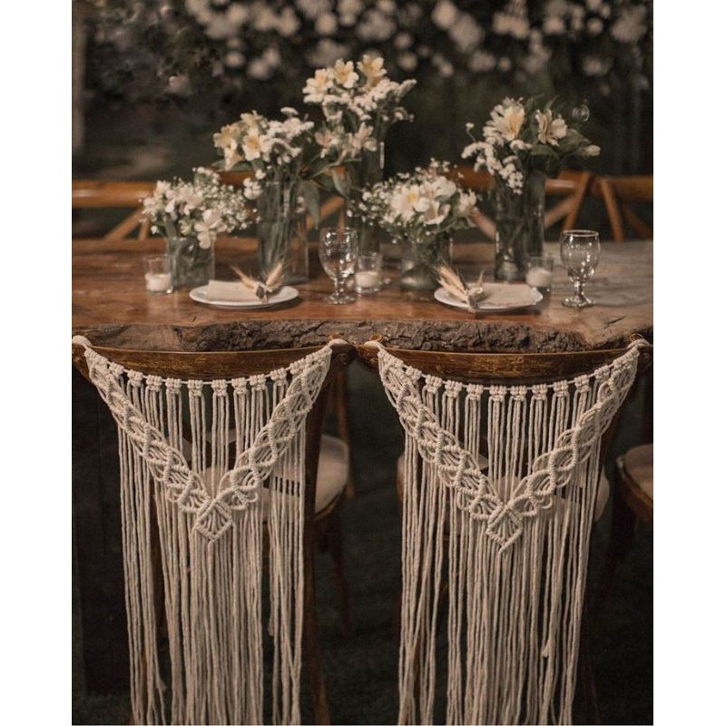 Dekorasi Kursi, Dekorasi Kursi Wedding, Wedding chair, hiasan kursi macrame