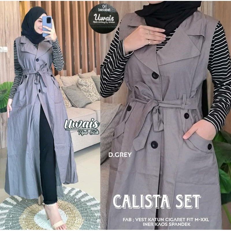 LONG OUTER SYGARET (TANPA INNER) / Rompi Tanpa Lengan / Rompi Panjang