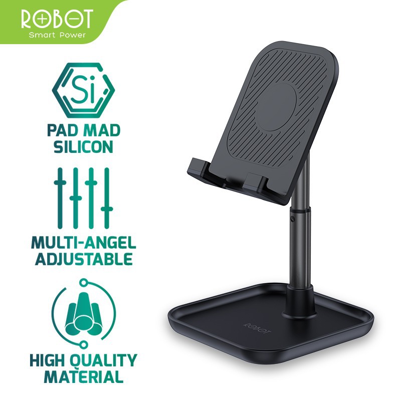 ROBOT RT-US04 Aluminium Alloy Stand Holder for Smartphone / Tablet - RT-US04 - Putih/Hitam/Pink