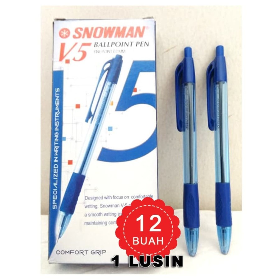 

Pulpen Snowman V5 Biru 1 LUSIN