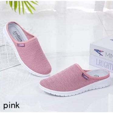 Sepatu sandal Bustong Wanita Merk Collin TX61 37/41 - Sepatu Slip On Wanita Merk Collin ORIGINAL Brand Rajut  Import korean style