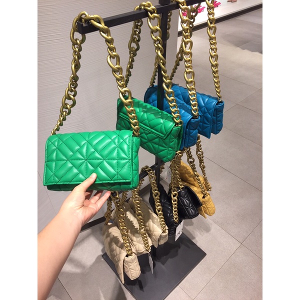 ZARA shoulder bag pillow tali rantai tebal