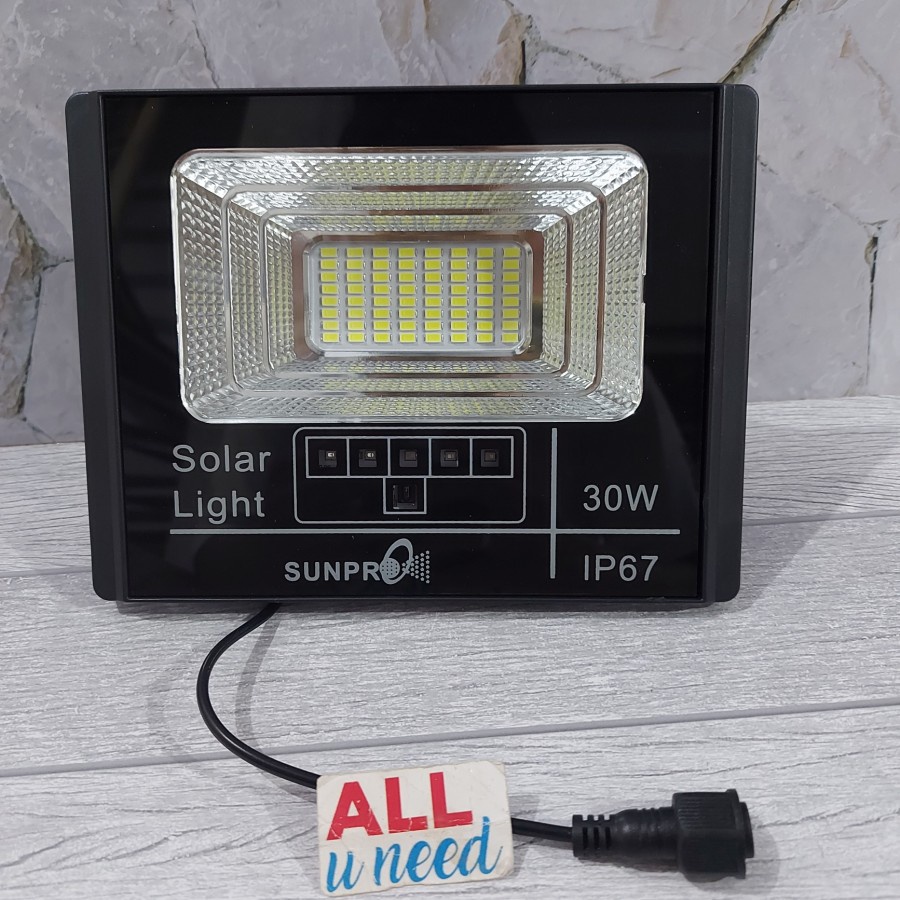 Lampu Solar 30W Cahaya Putih IP67 Water Resistance Sunpro 30W ORIGINAL