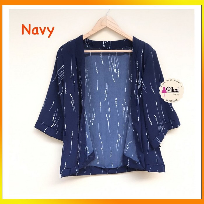 MS - Floral Outer / Luaran / Cardigan motif / Kimono ikat bunga