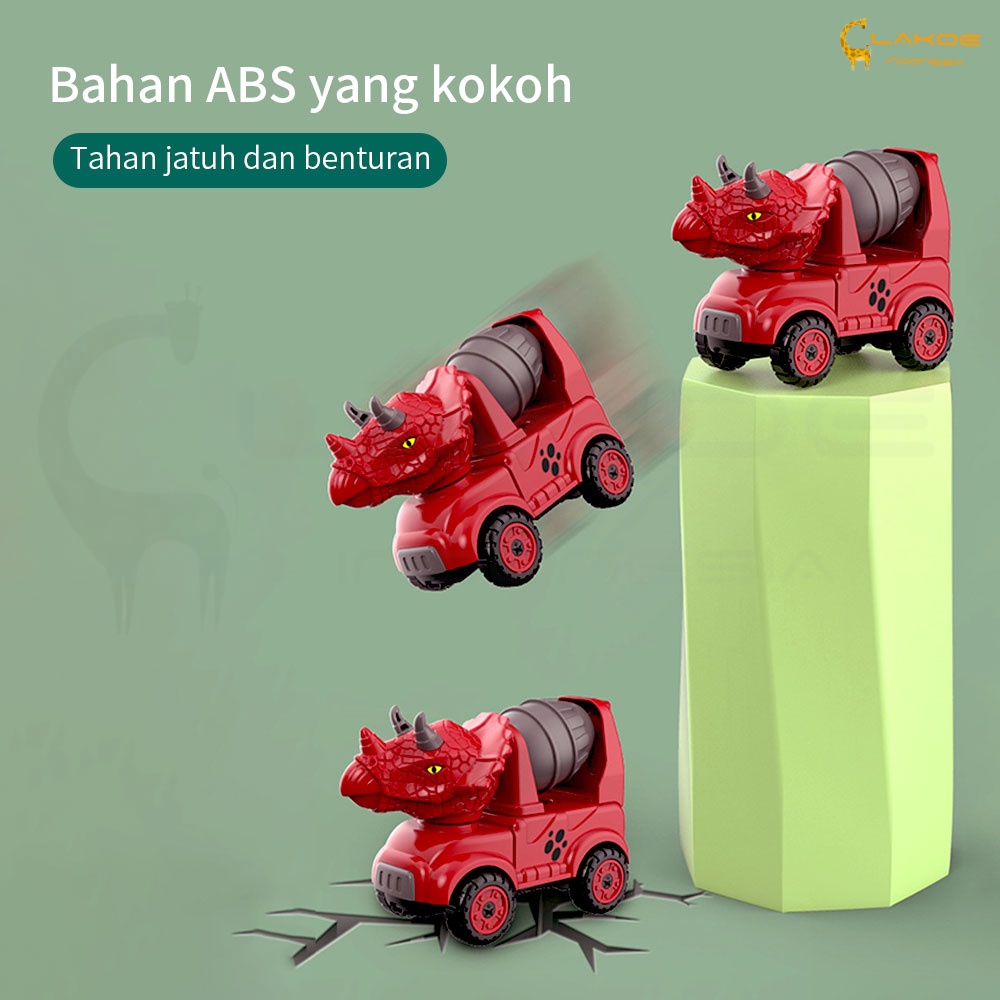 LAKOE Mainan mobil mobilan anak mobil truk mainan Dinosaurus