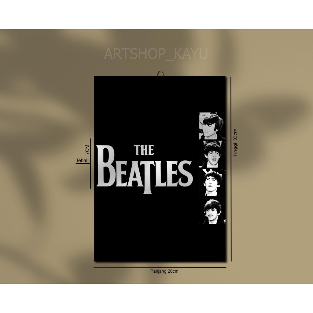 POSTER KAYU Hiasan dinding MUSISI THE BEATLES /BAND / MUSIK / dekorasi rumah / dekorasi / walldecor