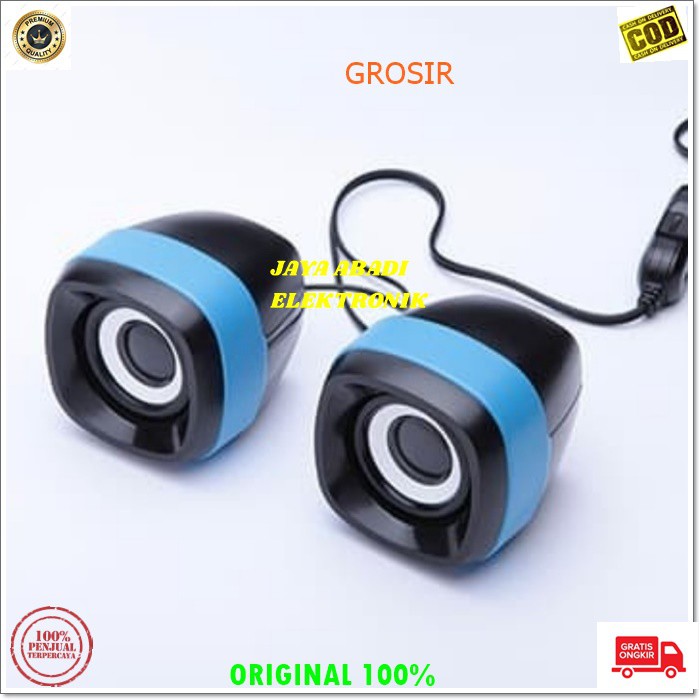 J329 SPEAKER KOMPUTER MINI USB ADVANCE SPK PC PORTABLE SUPER POWER MUSIK MUSIC AUDIO PENGERAS SUARA SOUND SISTEM HIFI CHANNEL MULTIMEDIA 3D SOUND 3.5MM STEREO JACK SEPASANG LANGSUNG COLOK PAKAI USB HEMAT LISTRIK BISA PAKE POWERBANK