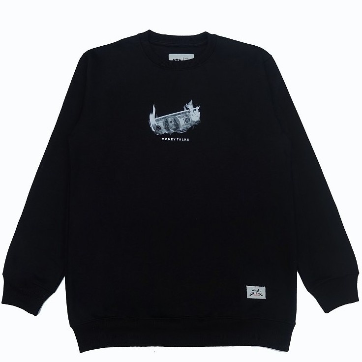 NSA CREWNECK 21148 / MONEY TALK / BLACK