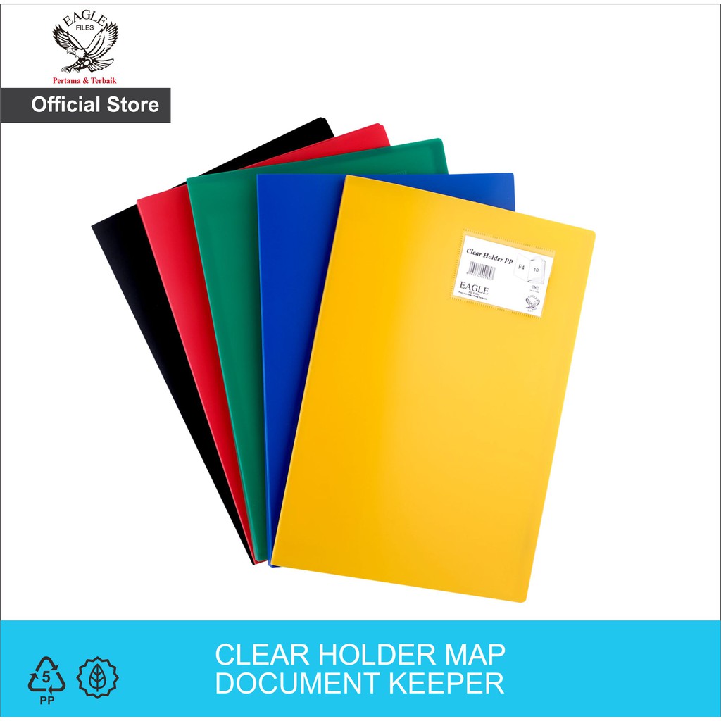 

EAGLE FILES Clear Holder Map Document Keeper Dokumen Holder A4 / Folio