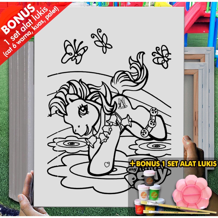 

Kanvas Lukis Outline My Little Pony Se 30x40 cm MEL1119 Mewarnai Coloring