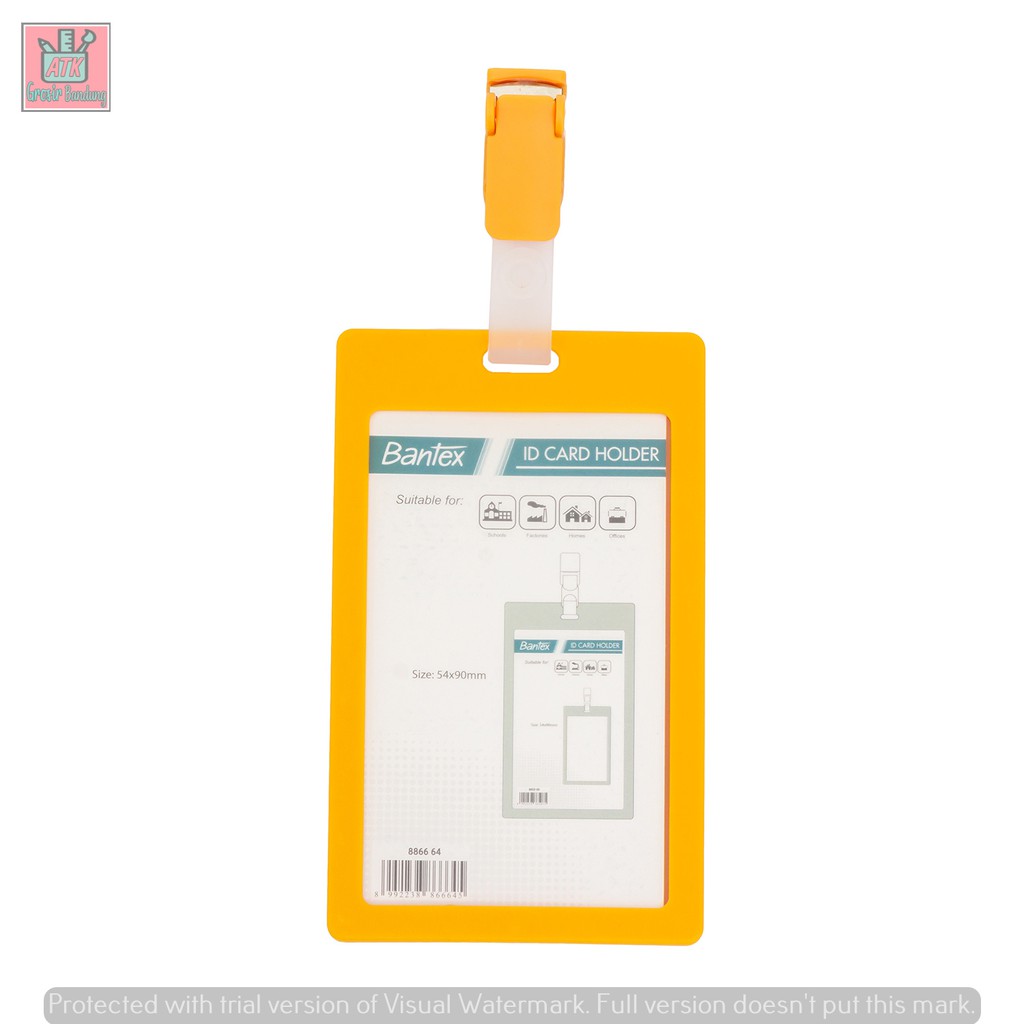 

Bantex ID Card Holder With Clip 54x90mm Portarit mango #8866 64