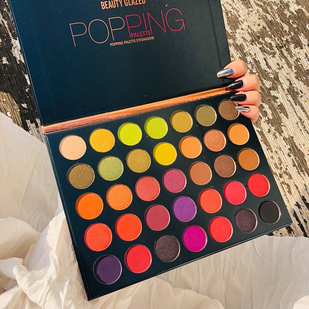 Beauty Glazed Eyeshadow POPPING 35 Colors Beauty Glazed POPPING Eyeshadow Matte Eyeshadow Palette