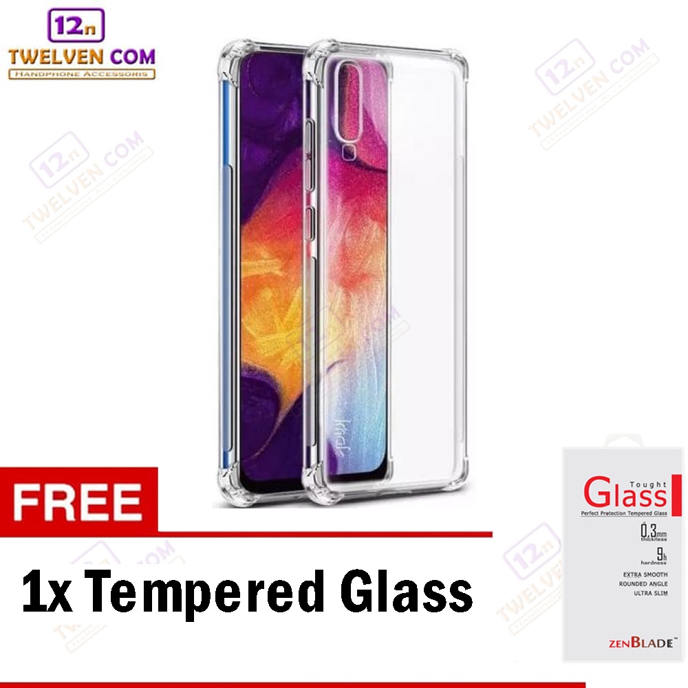 [FLASH SALE] Case Anti Crack Anti Shock Softcase Samsung A10 - Free Tempered Glass