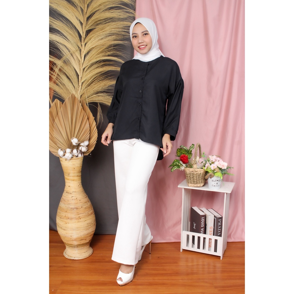 Tq88indonesia Fashion Baju Atasan Wanita Terbaru / Zura Blouse Lengan Panjang / Blus / Busana Santai Cewek / Ootd / Outfit Kasual Kekinian