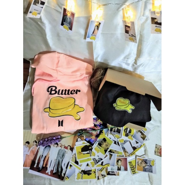 PAKET SWEATER/HOODIE OVERSIZE+TOPI BUTTER BTS TERBARU