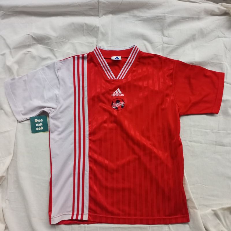 Kaos jersey vintage adidas coca cola retro preloved thrift