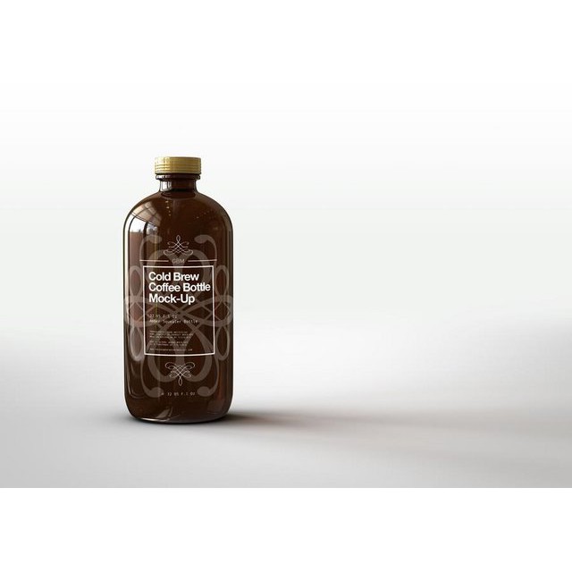 Cold Brew Coffee Bottle Mock Up - Photoshop