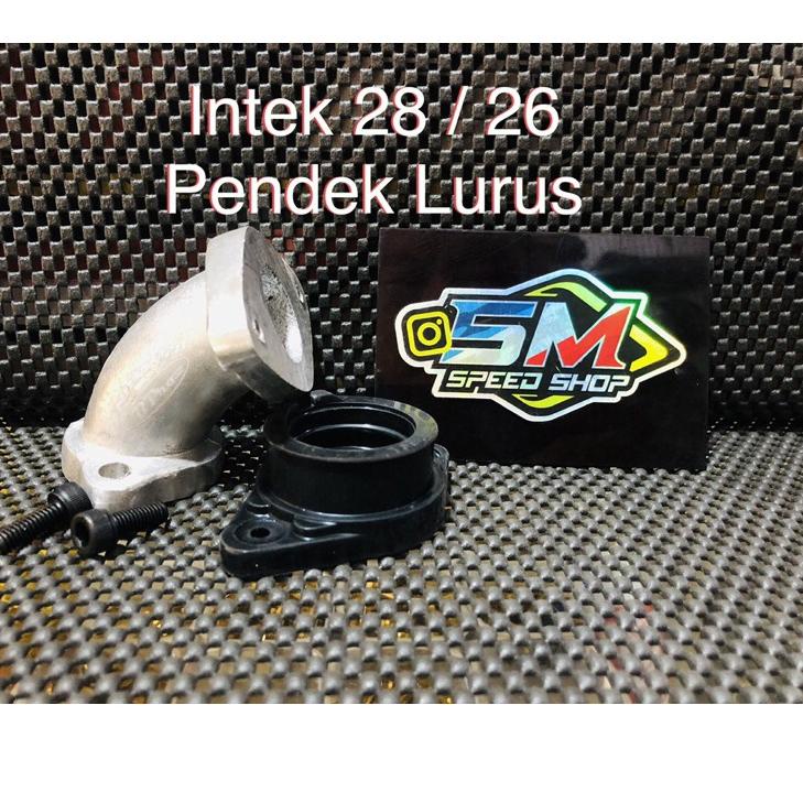 Intake Bpro 28 mmm / 26 mm karbu PWK PE matic / Bebek Jupiter mio beat Vega smash supra kharisma Abs