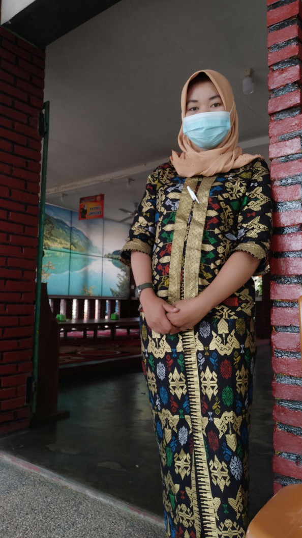 Setelan Baju Kebaya Pramugari Santika Panjang