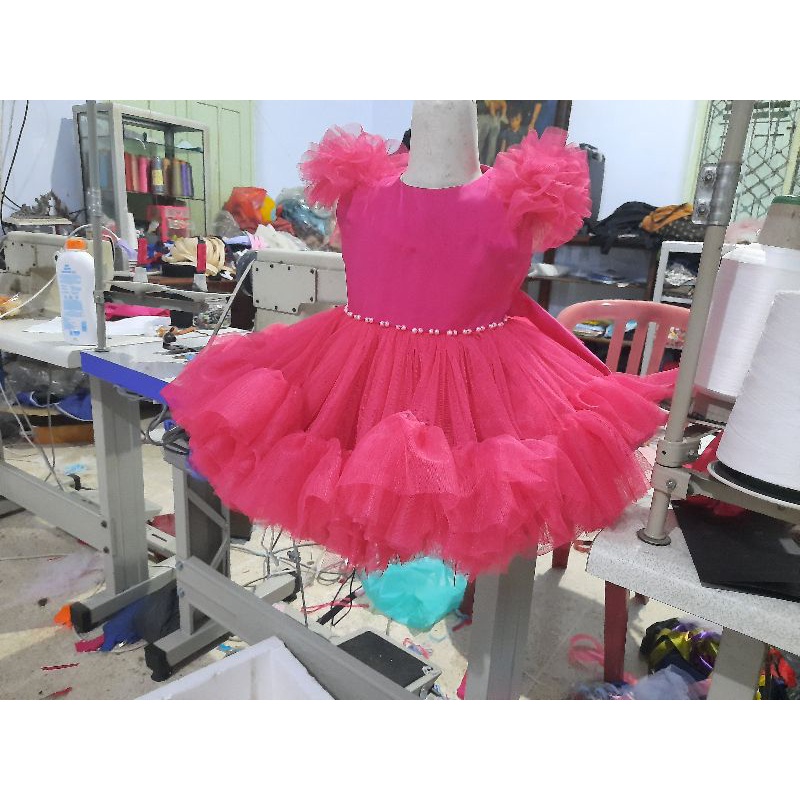 dress REVINA  tutu dress ultah baju anak perempuan pesta ulang tahun kondangan natal lebaran tedak sinten gamis pesta photoshot
