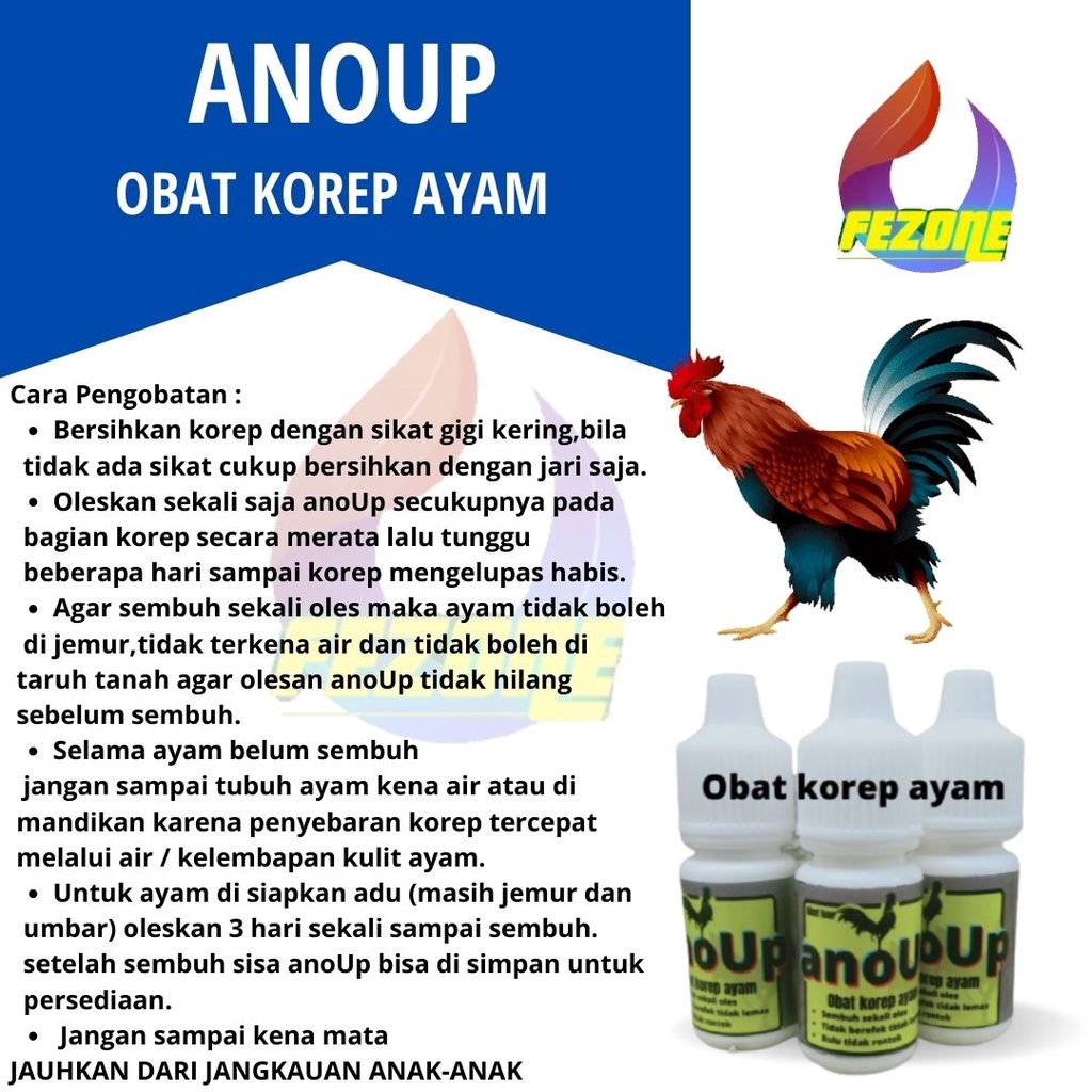 OBAT KOREP AYAM ANOUP 3ML AMPUH TANPA EFEK SAMPING FEZONE