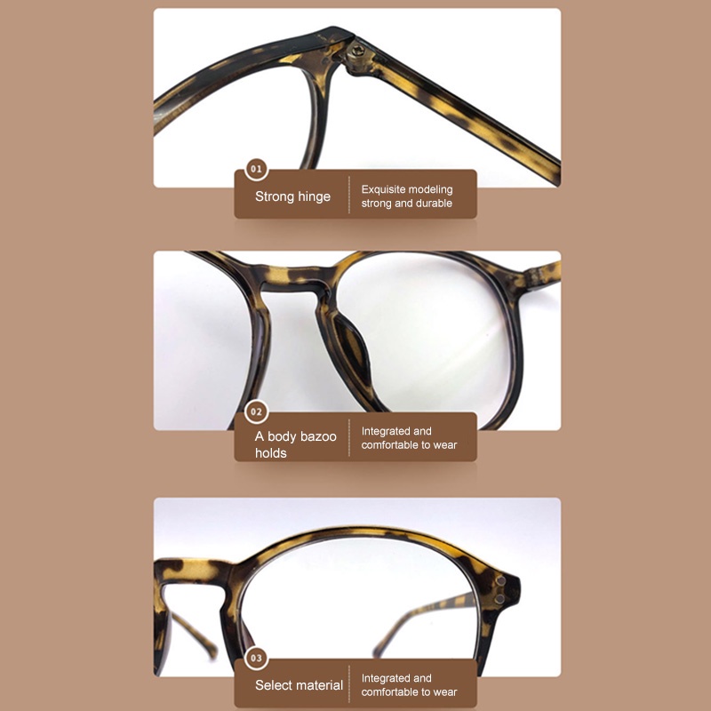 Kacamata Hitam Anti Blue Light Bentuk Bulat Gaya Korea Untuk Pria Dan Wanita-Won