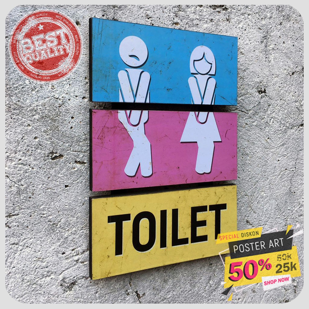 Dekorasi dinding - Pajangan dinding - Hiasan dinding - Poster Toilet - WallDecor - 091974FHZ