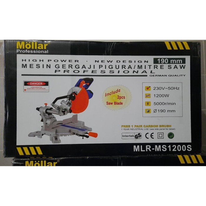 MOLLAR MS1200S 190mm Miter Saw Sliding with Laser Pointer