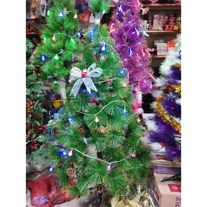 1,2 Meter Pohon Terang Natal Hijau/Salju/Emas Gold/Putih/Ungu 120 CM jarum 120cm tinggi Lebat Murah 4feet cery pinus 1,5 1,8 150 1 meter 1mtr 1m 2mtr m terang PAKET KOMPLIT LENGKAP HIASAN P120 S120