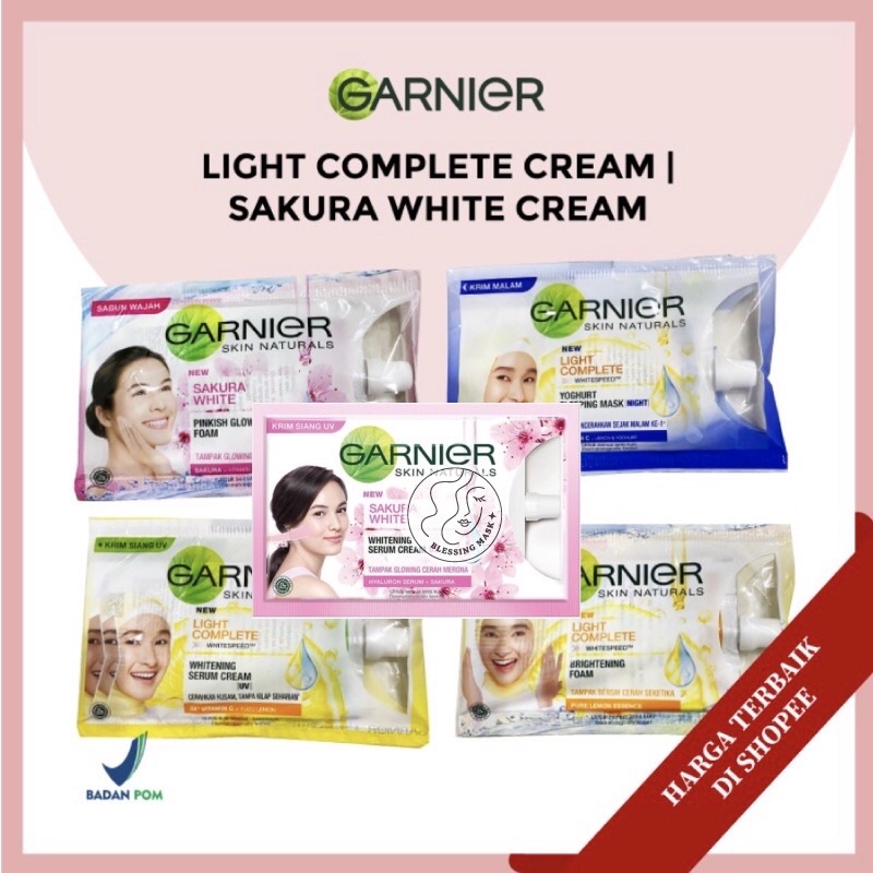 GARNIER lightening serum cream sachet | Garnier sakura cream sachet