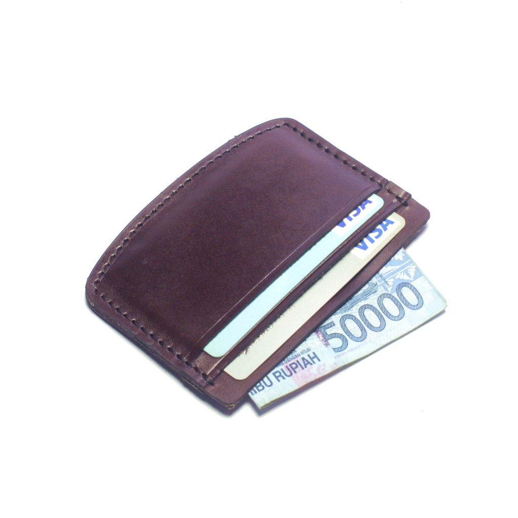 dompet kartu kulit asli card wallet - slim wallet warna coklat PHWL850