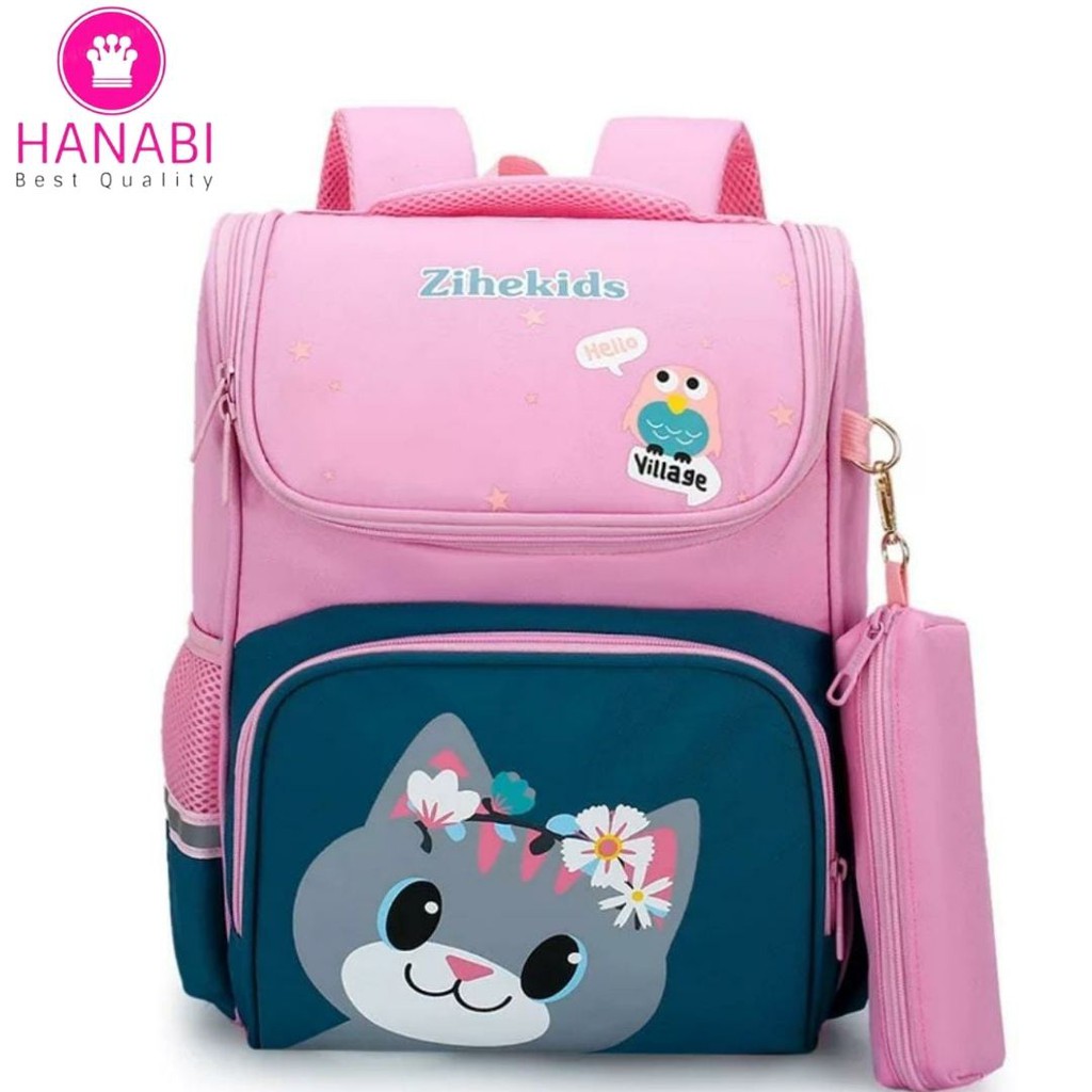 HANABI - Tas ransel sekolah anak 2in1 CAT terbaru tas murmer