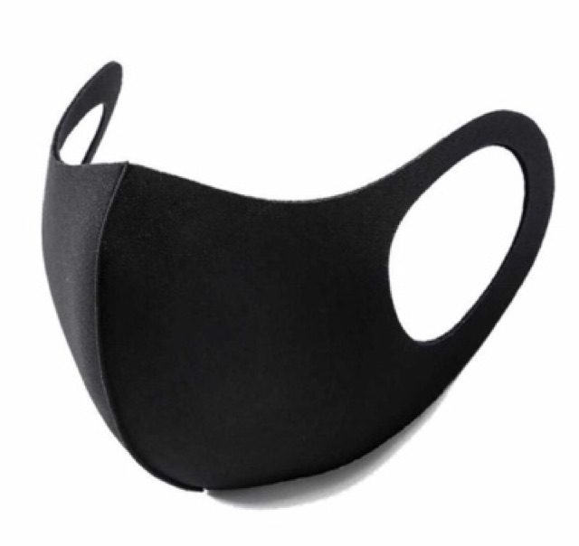 MASKER ANTI DEBU WARNA HITAM BAHAN SCUBA KUALITAS PREMIUM NON MEDIS