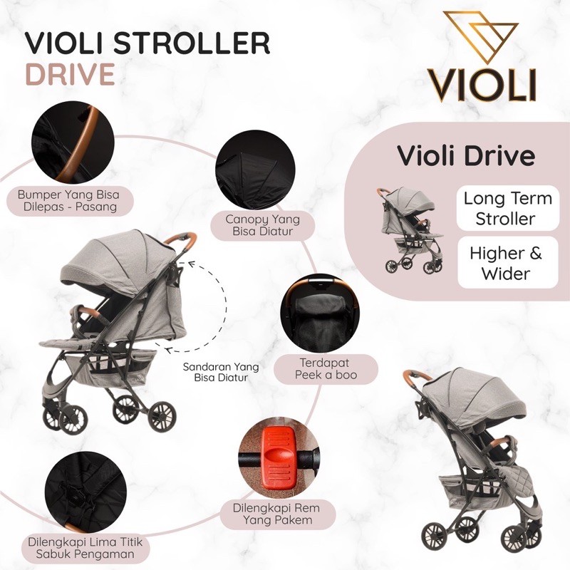 VIOLI DRIVE STROLLER/KERETA DORONG BAYI