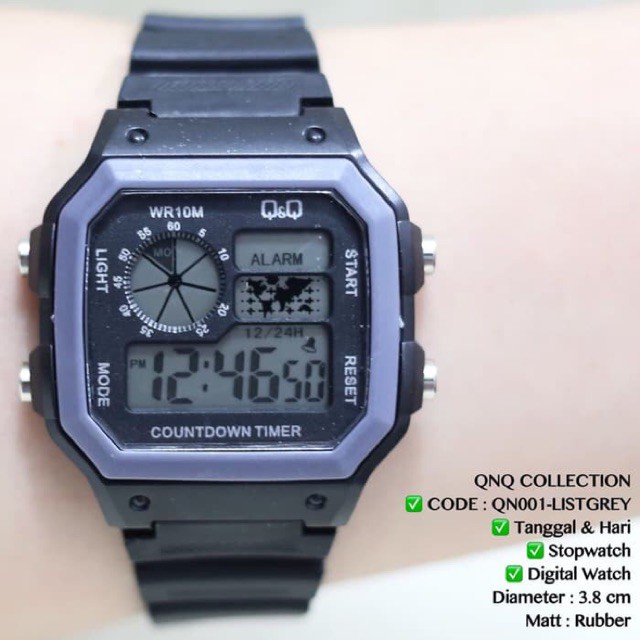 DG08 FLASH SALE JAM TANGAN QNQ PRIA WANITA digital watch LED STOPWATCH QN001