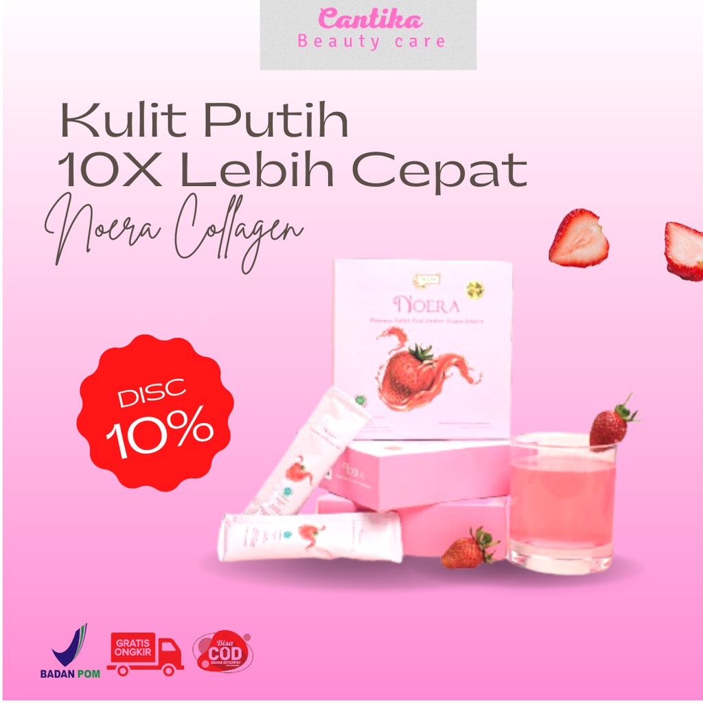 

Noera Collagen Drink With Birdnest and Saffron Extract Minuman Kolagen Dring 1 Dus Suplemen Pemutih Kulit Badan dan Mengencangkan BPOM 100% Ori HALAL Untuk Laki-Laki dan Perempuan Aman Bumil dan Busui Isi 15 Sachet