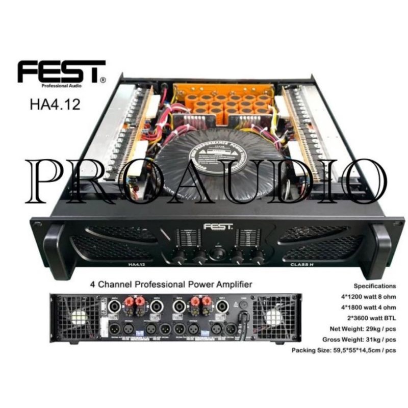 Power Amplifier FEST ha 4.12 ha4.12 ha 4 . 12 Original 4 Channel