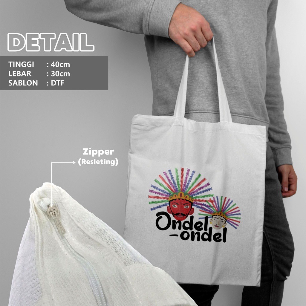 TOTEBAG RESELETING  DESIGN NUSANTARA BLACU 30 X 40 [SWEETSPACE]