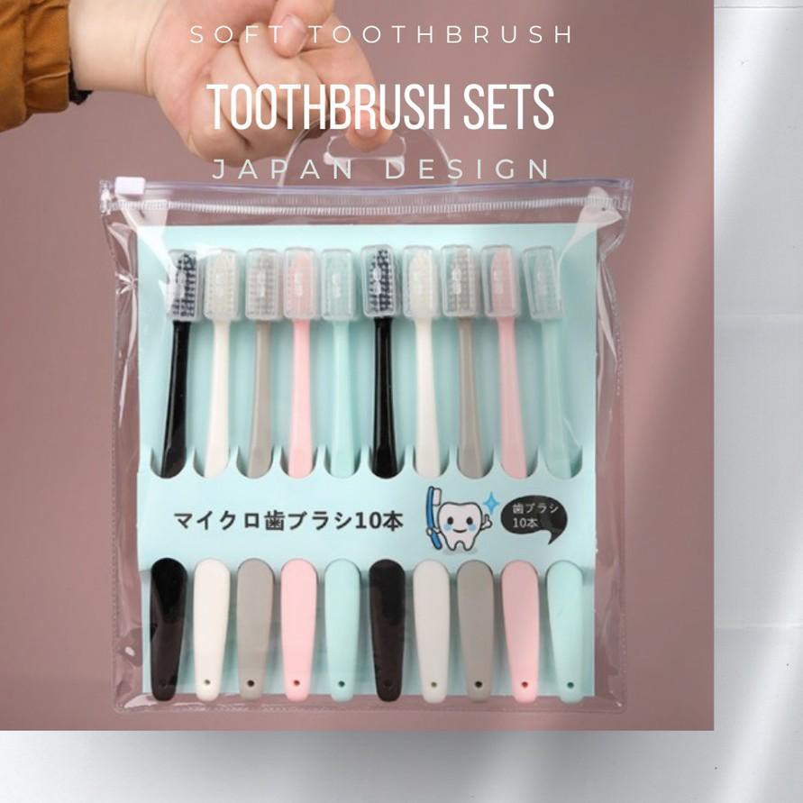 ❤️GTB❤️ Sikat Gigi Dewasa 1 SET 10 PCS / Toothbrush Double Care Sensitive Soft-Sweet Bee R383