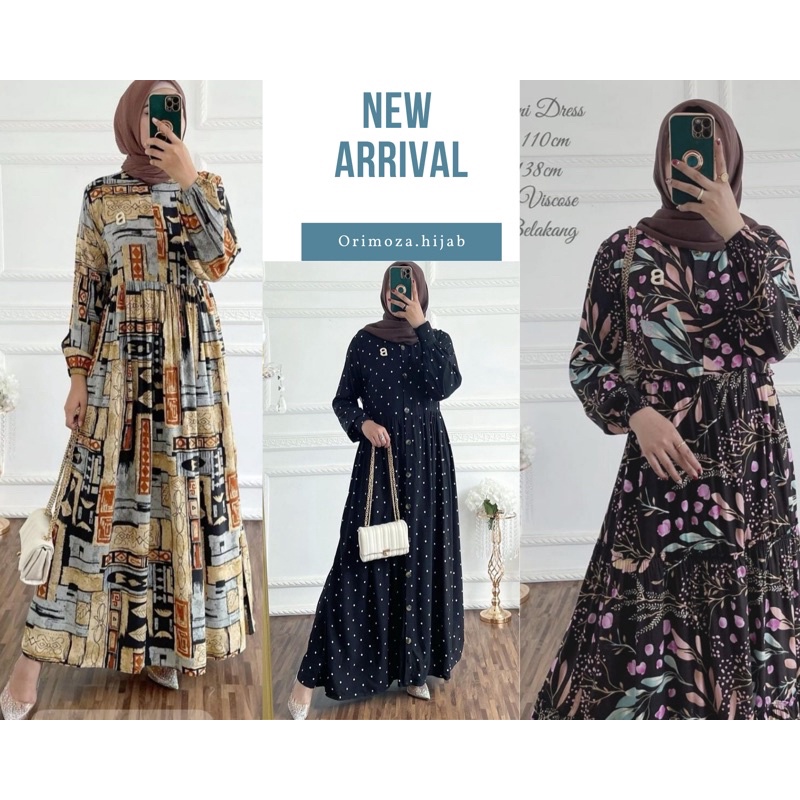 Gamis Rayon Homey Dress Terlaris / Gamis Muslim Syari Motif Terbaru-1