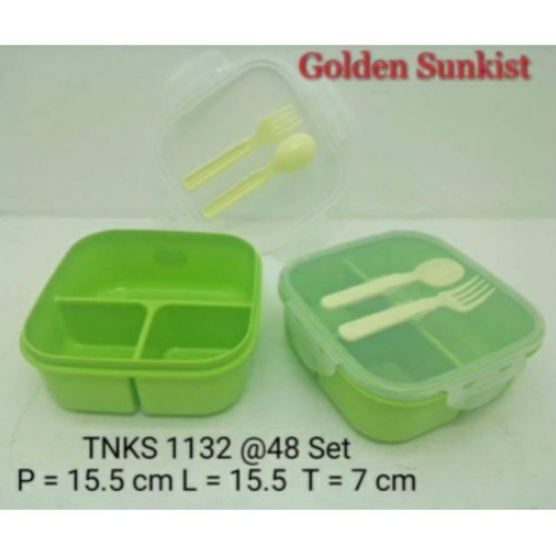 [ ⭐⭐⭐⭐⭐ ] Tempat tepak nasi kotak/bulat  TNKS 1132/ 1131/ 1028 golden sunkist  asli food grade