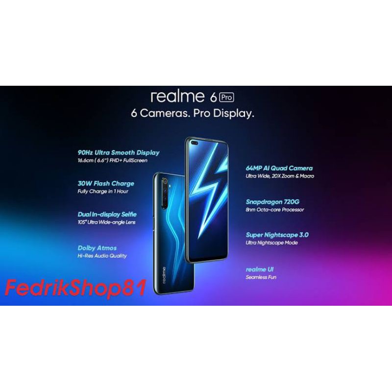Realme 6 Pro 8/128Gb Snapdragon 720G (Gaming) 90Hz 30W Fash Charging