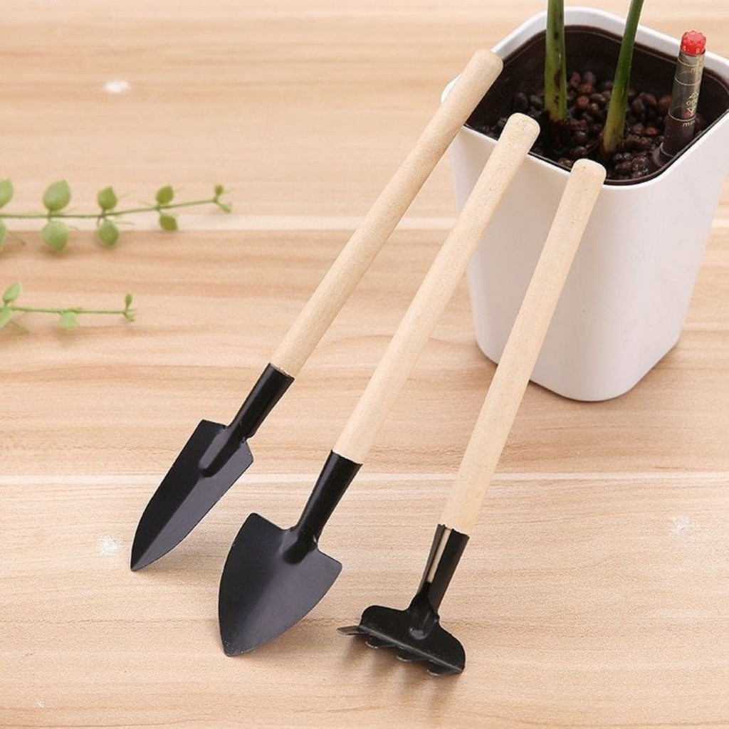 Sekop Tanaman Isi 3 Bibik Bunga Alat Berkebun Mini Set 3 in 1 Garden Tool FEFARM