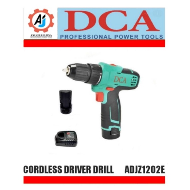 DCA ADJZ120 2E / ADJZ1202E / Cordless Battery Drill / Mesin Bor Baterai Tangan DCA