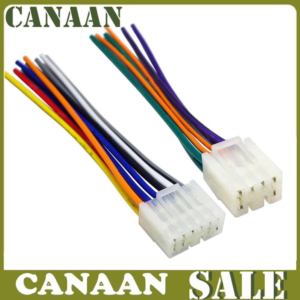 canaan 2Pcs Car Radio Stereo CD Player Wiring Harness Cable Installation Kit for Toyota